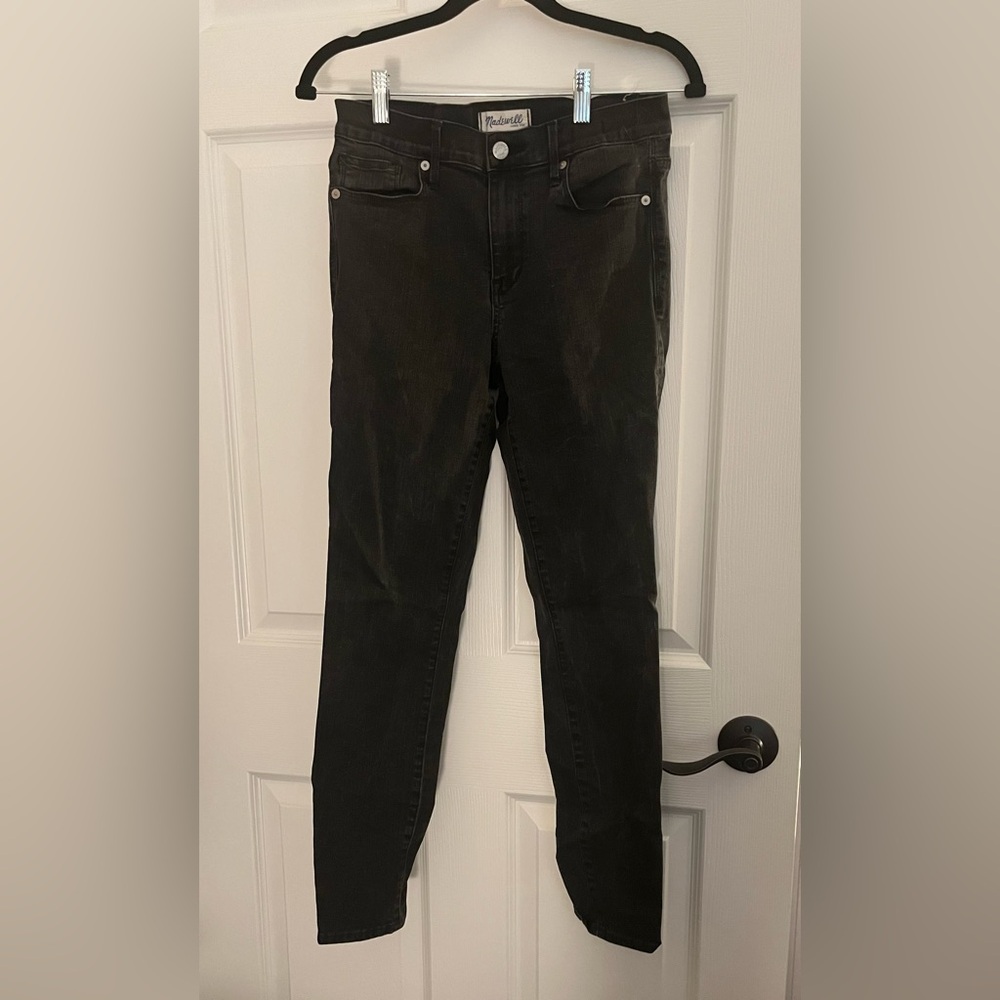 Madewell High Riser skinny jeans in black wash